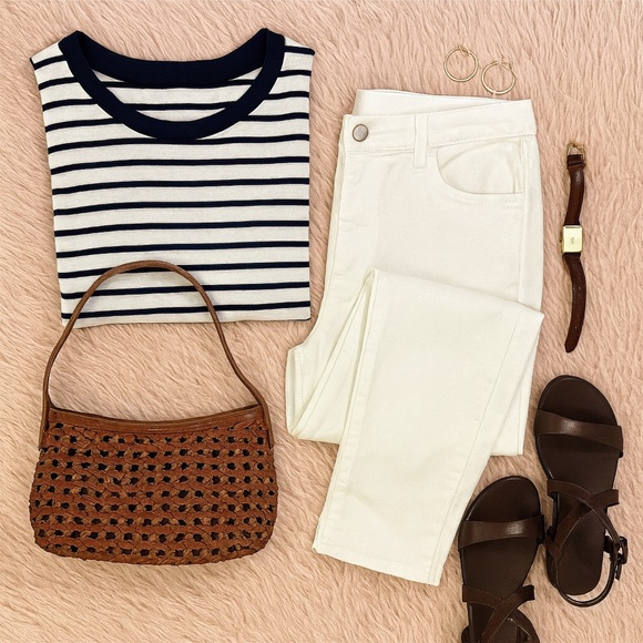 J Brand White Straight Skinny Button Fly Jeans Size 28 Modern Classic - Picture 2 of 11